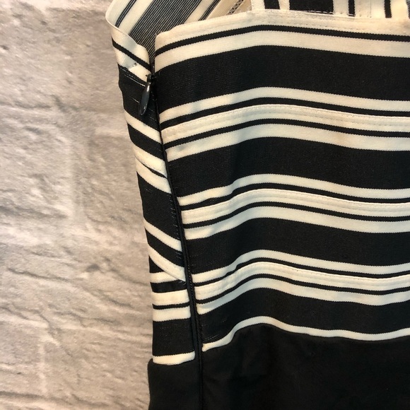 NWT Anthro Maeve Crosswise Flare Black & White Dress US 12 - Picture 14 of 16